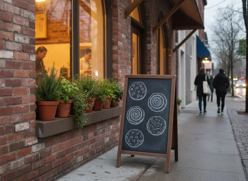 Warm & Crumbly bakery storefront in Brooklyn